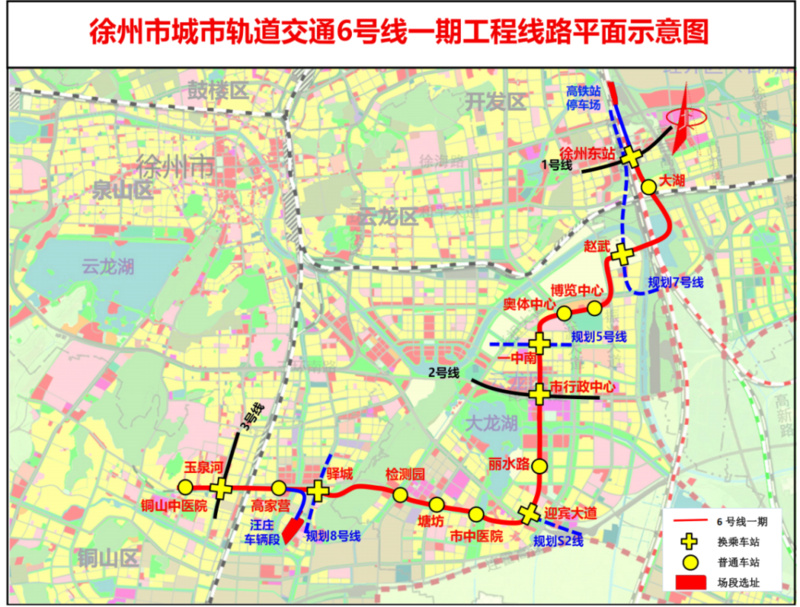 预计6月初试运行！徐州首条全自动运行地铁线路6号线一期